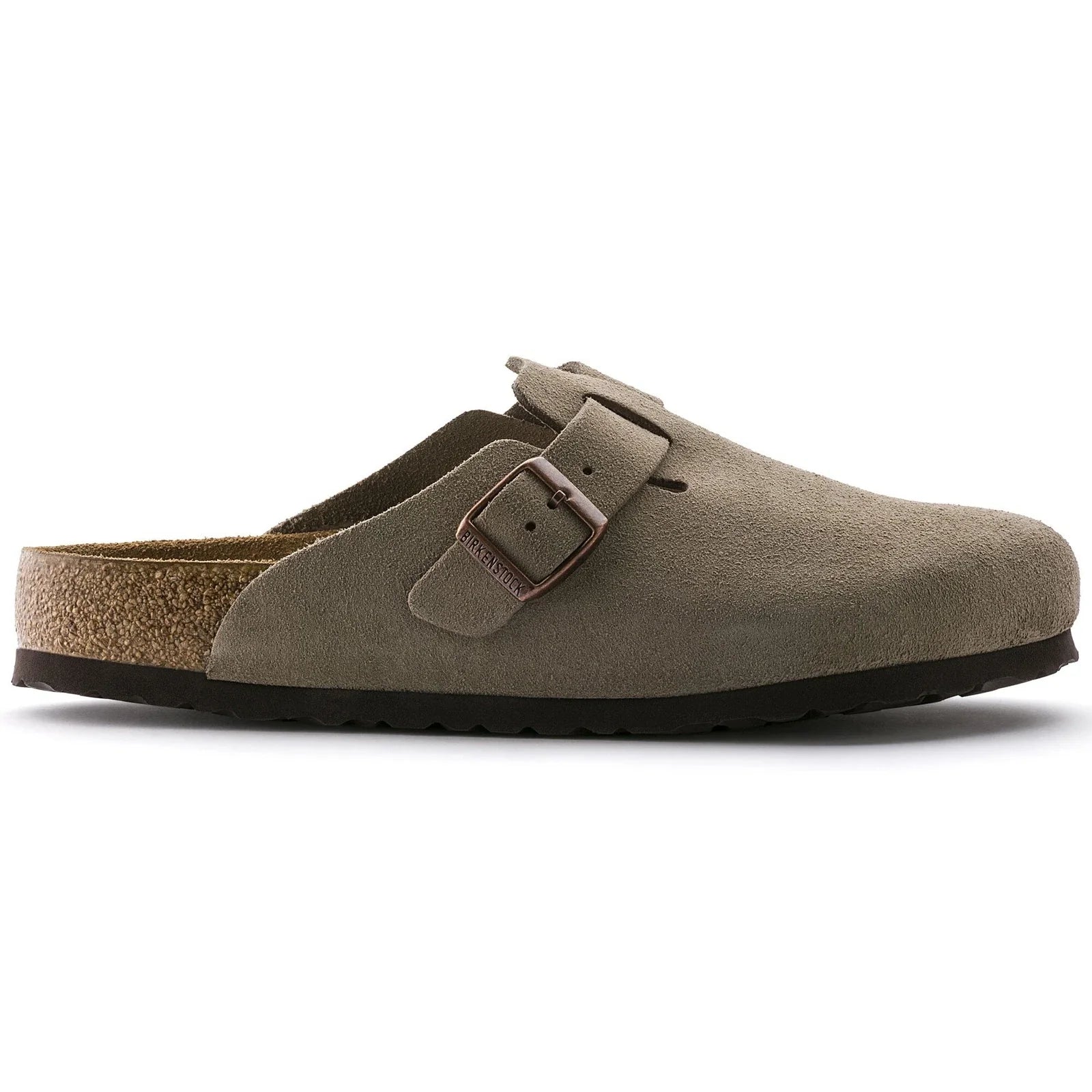 Birkenstock boston suede leather narrow fit 'taupe' 0060461 - khaki