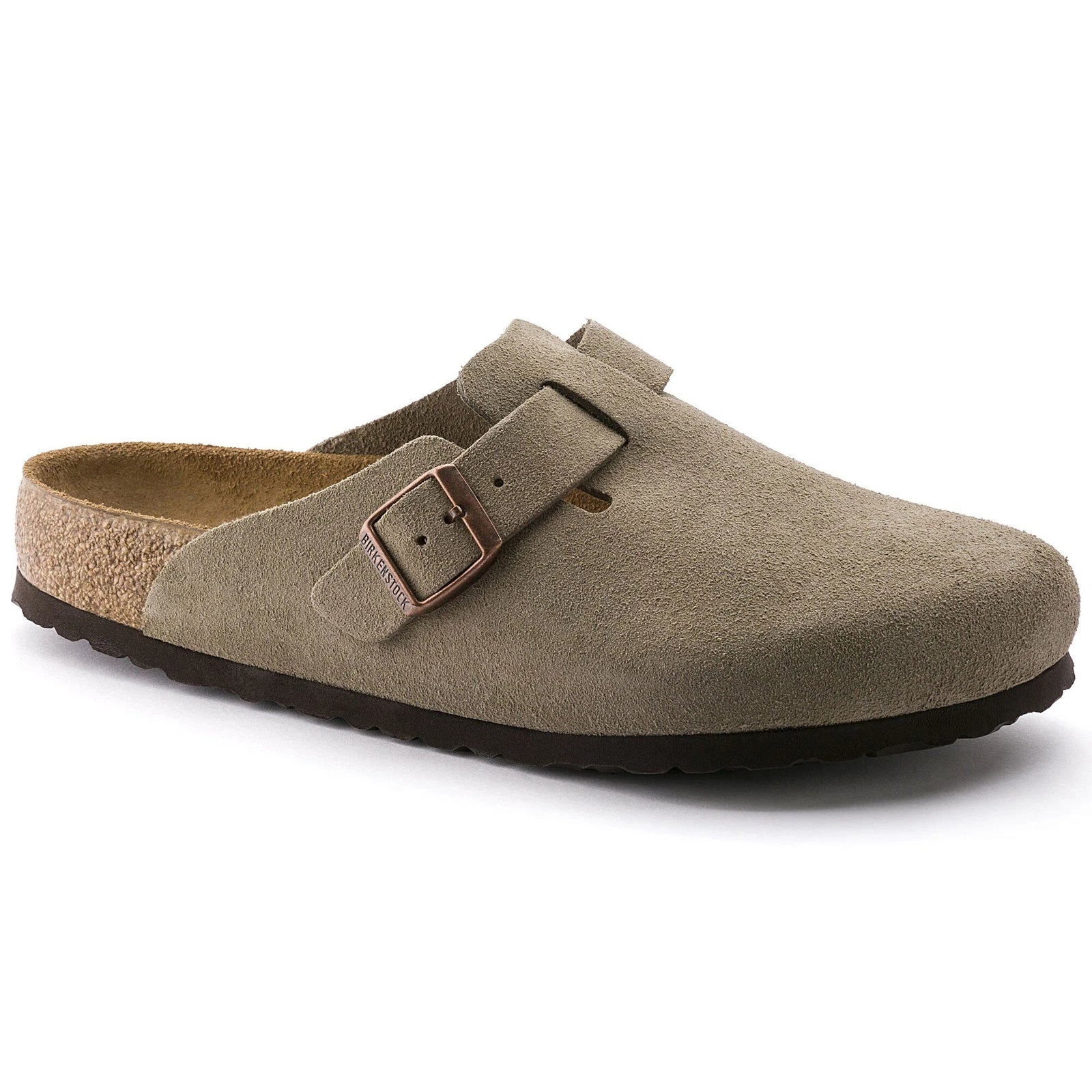 Birkenstock boston suede leather narrow fit 'taupe' 0060461 - khaki pronta entrega