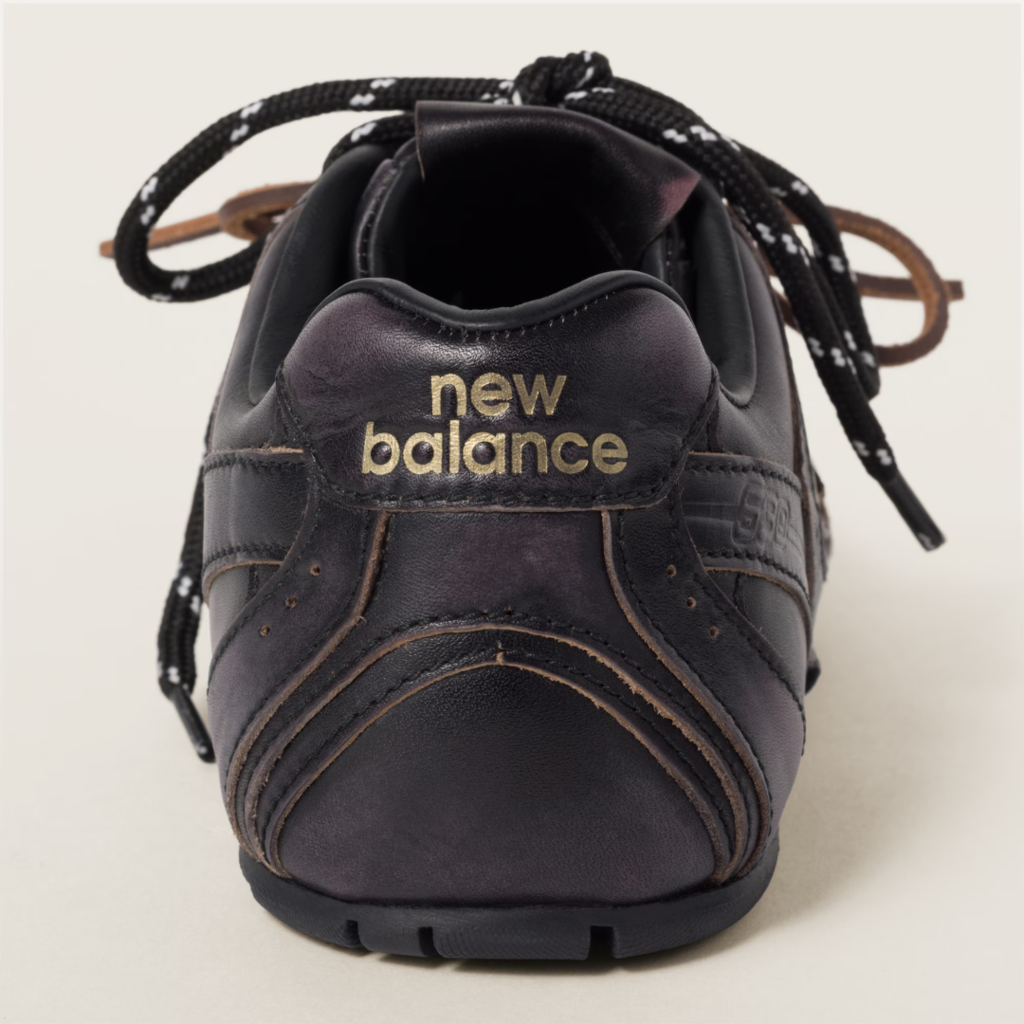 New balance 530 sl x miumiu black leather
