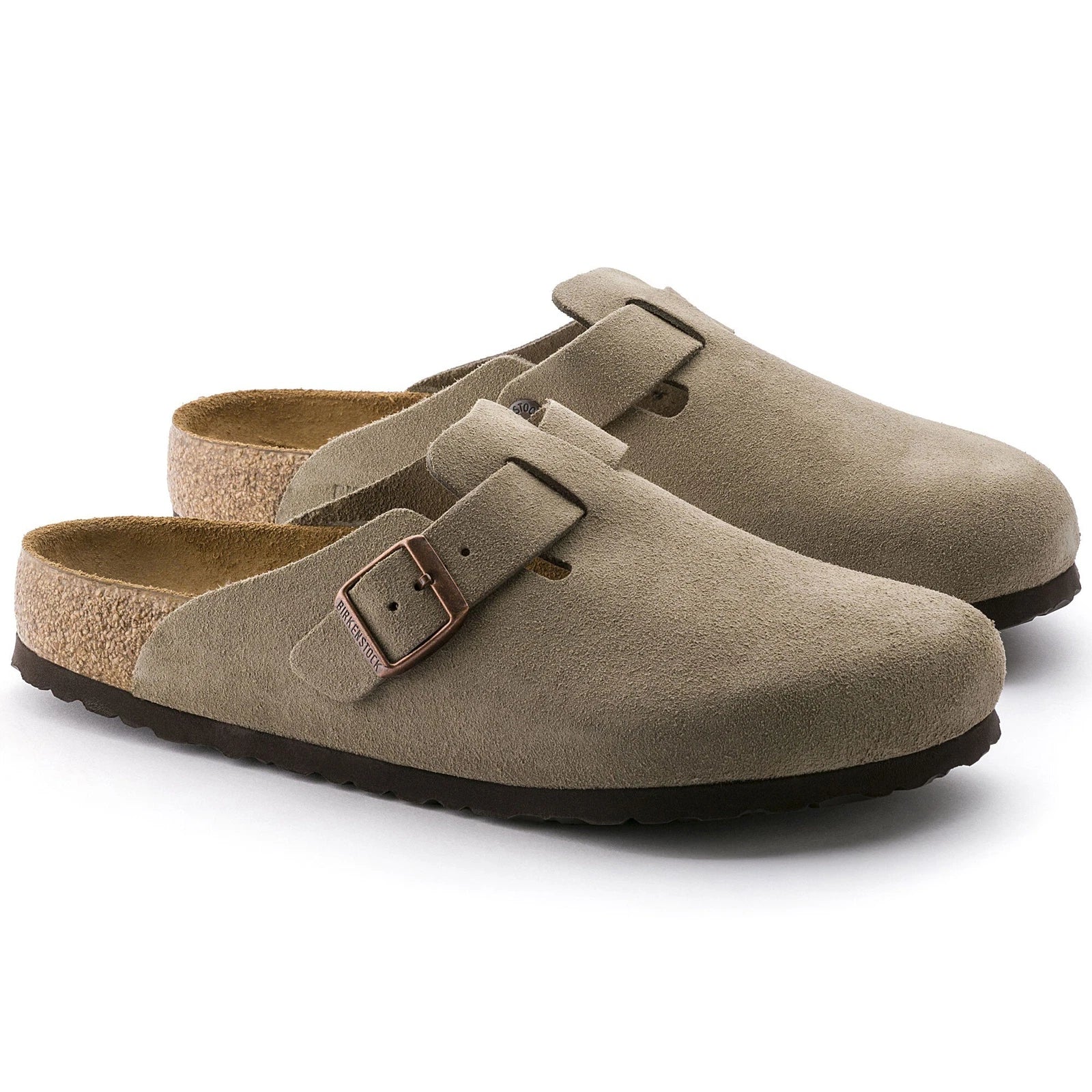 Birkenstock boston suede leather narrow fit 'taupe' 0060461 - khaki pronta entrega